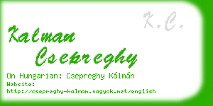 kalman csepreghy business card