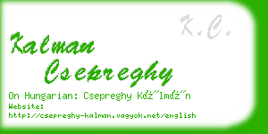kalman csepreghy business card